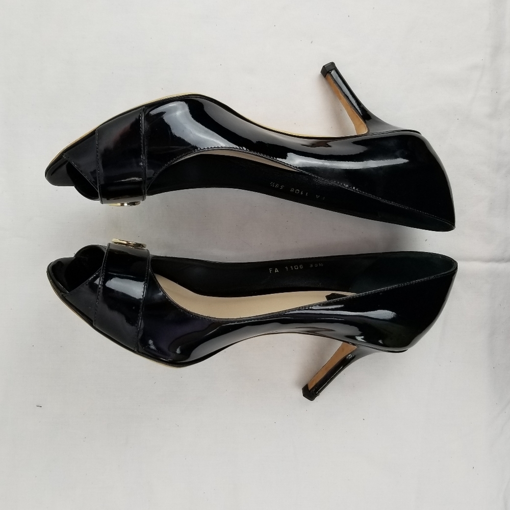 Dior Black Patent Leather Heels Pumps size 38.5 - Picture 7 of 9